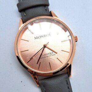 Monroe Classique water resistant watch, tested, works